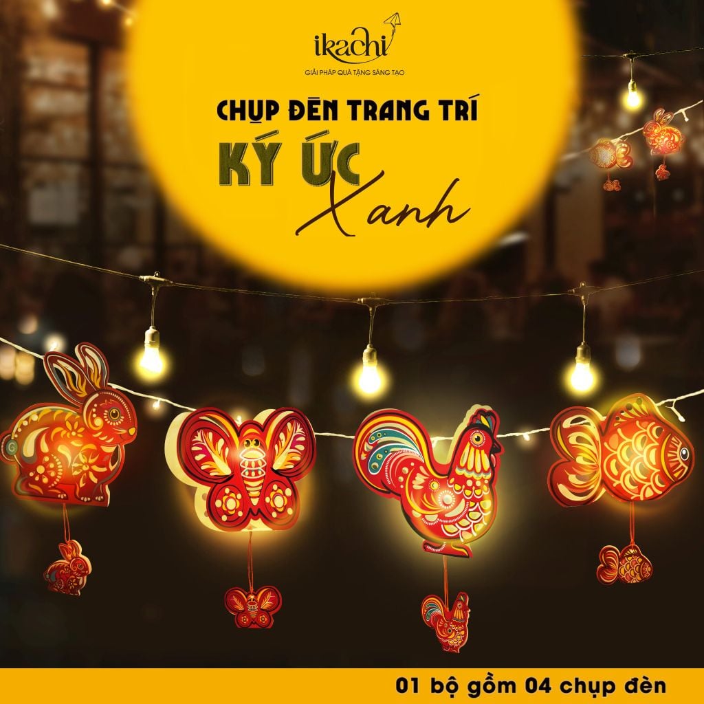 Chụp Đèn Trang Trí Ký Ức Xanh