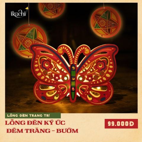 Lồng đèn trang trí Ký Ức Đêm Trăng - Bướm