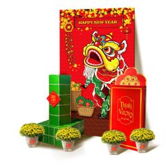 COMBO TRANG TRÍ TẾT XANH | Lân về Têt sang