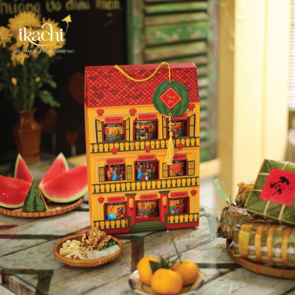 COMBO QUÀ TẾT XANH IKACHI | Nhà Tết Cổ Truyền