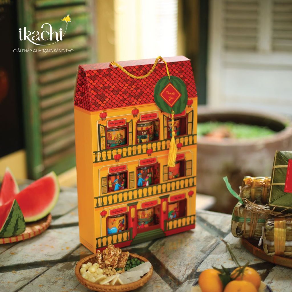 COMBO QUÀ TẾT XANH IKACHI | Nhà Tết Cổ Truyền
