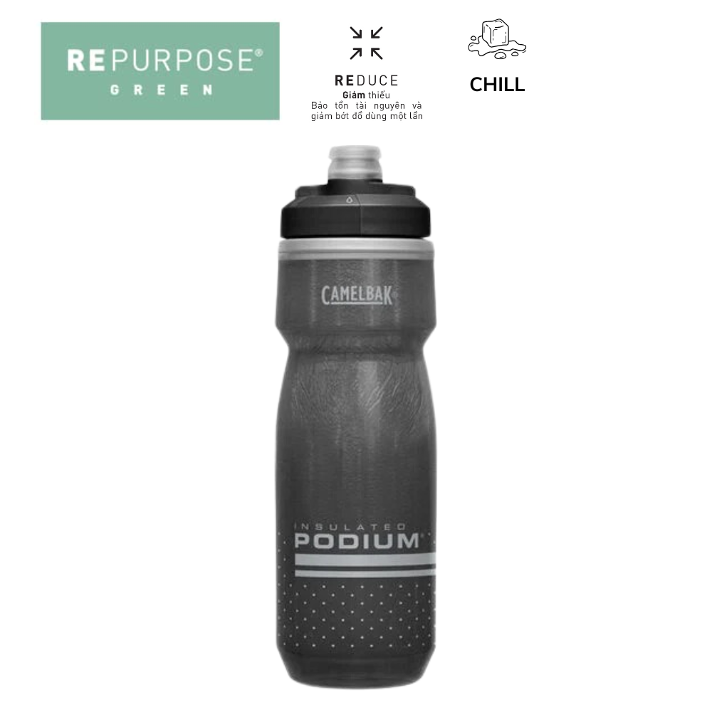  Bình Giữ Lạnh 2 lớp 620ml Podium Chill Outdoor Bike Bottle, Isulated 