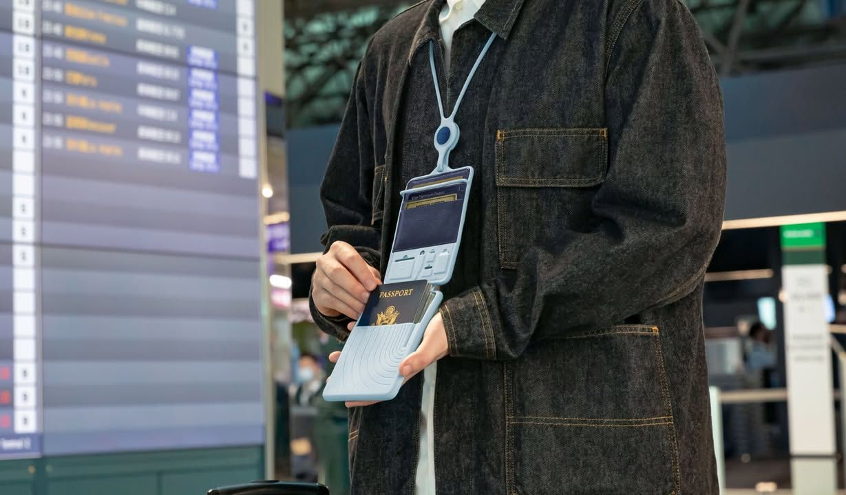  Lanyard Passport - Genuine Leather 