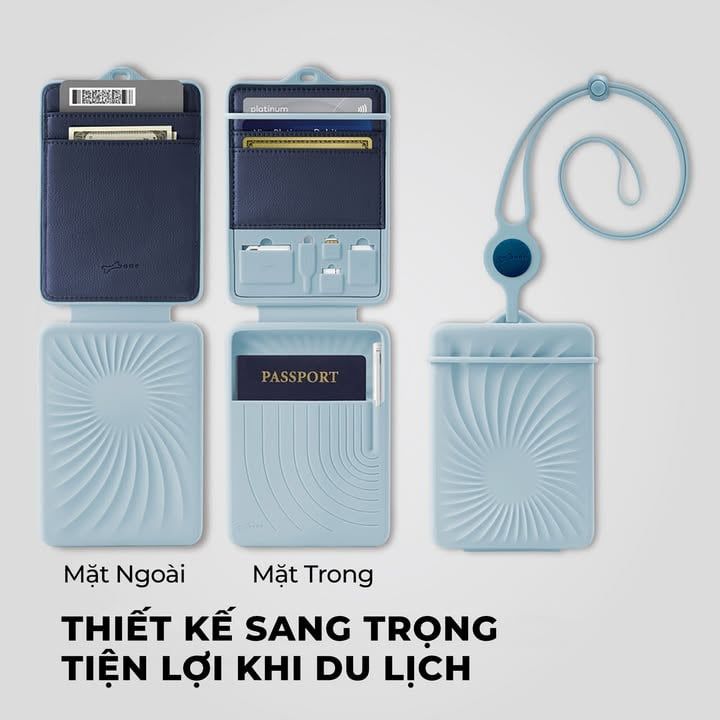  Lanyard Passport - Genuine Leather 