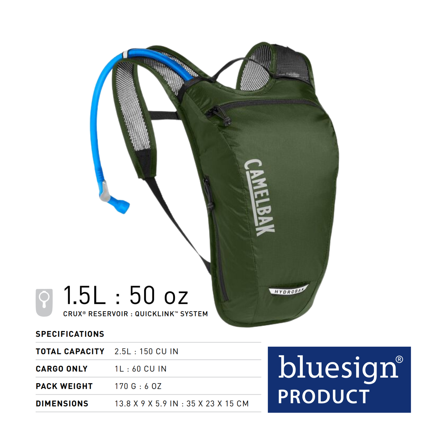  Áo Vest nước Hydroback Light Đi kèm túi nước 1.5L 