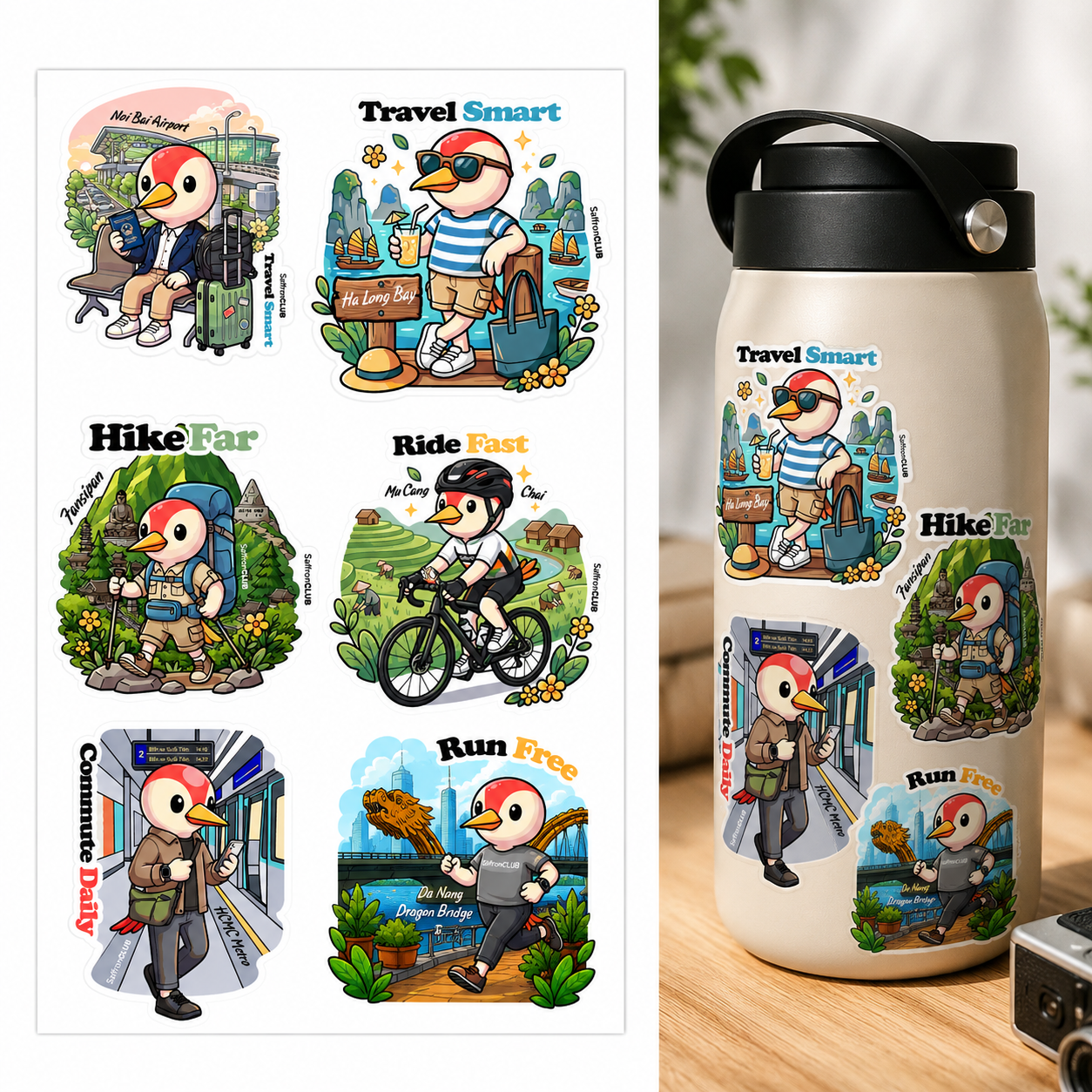  Bộ Sticker Lưu Niệm SaffronClub 