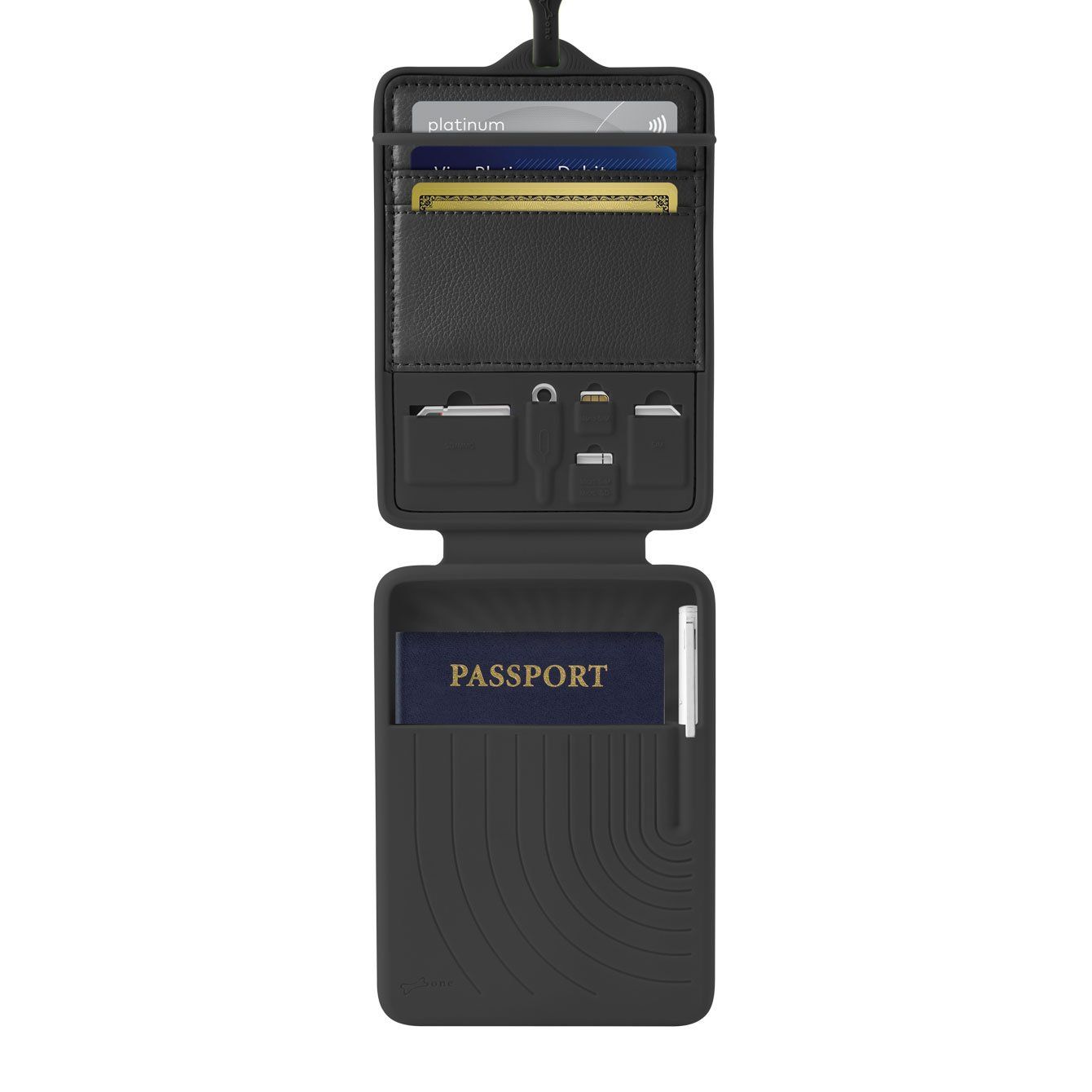  Lanyard Passport - Genuine Leather 