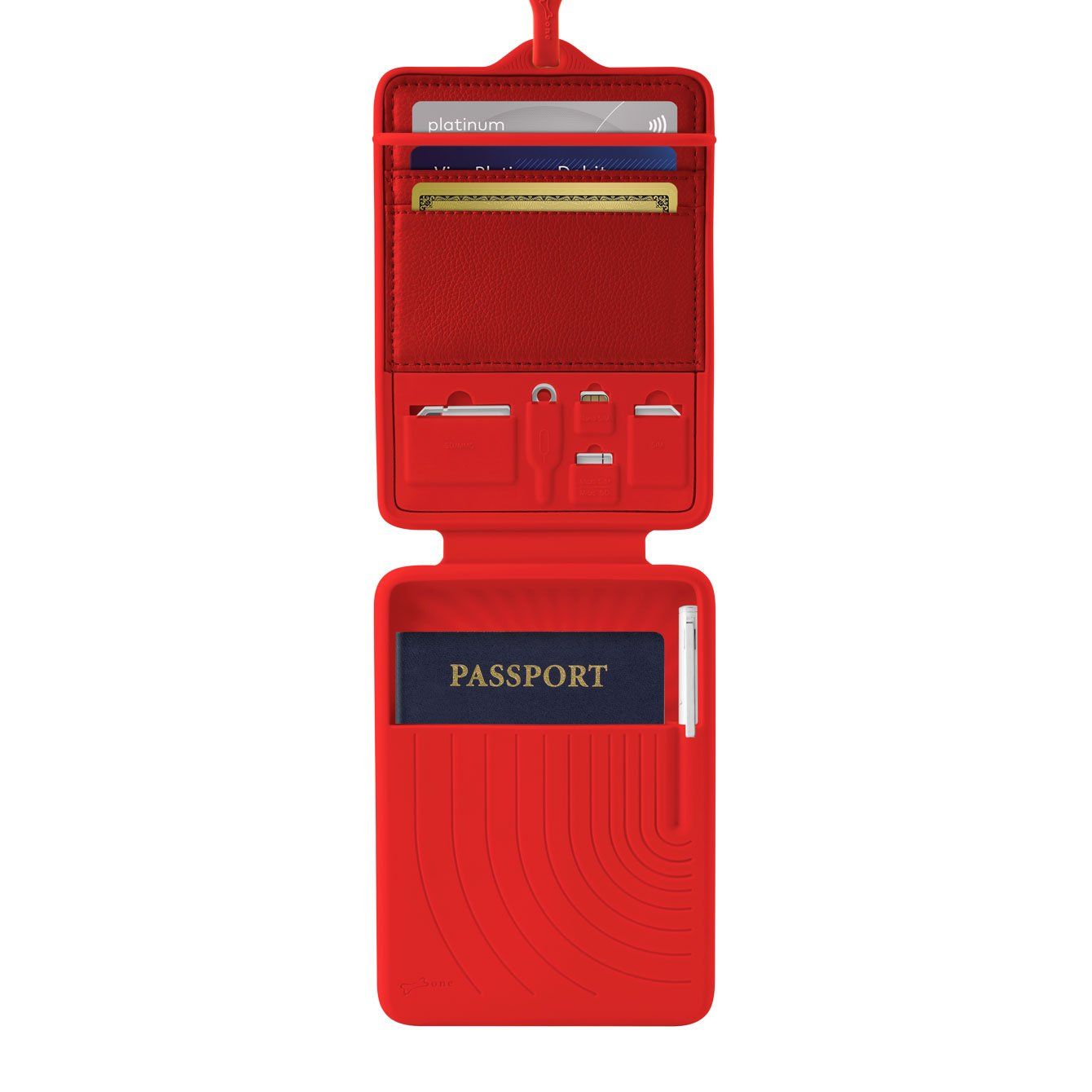  Lanyard Passport - Genuine Leather 