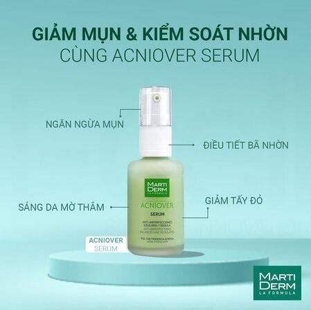 Serum Giảm Mụn & Kiểm Soát Nhờn Martiderm Acniover Serum 30ml