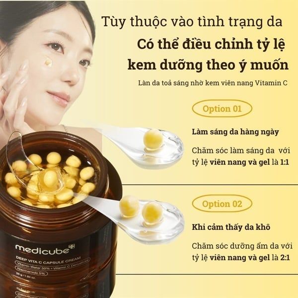 Kem Dưỡng Sáng Da Medicube Deep Vita C Capsule Cream 55g
