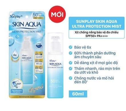 Xịt chống nắng Skin Aqua Ultra Protection Mist 60ml