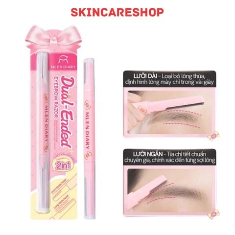 Dao Cạo Lông Mày 2 Đầu Mlen Diary Dual-Ended Eyebrow Razor
