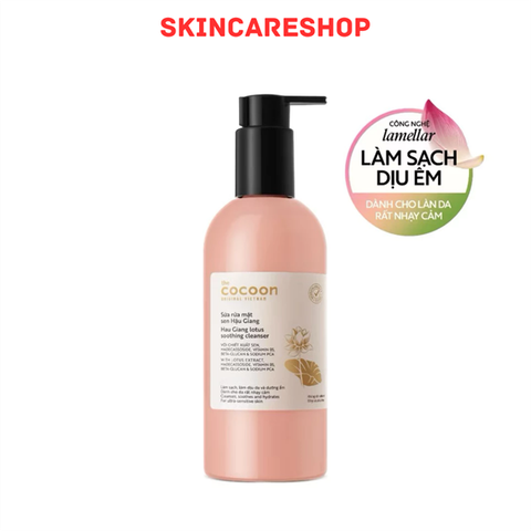 Sữa Rửa Mặt Cocoon Hau Giang Lotus Soothing Cleanser