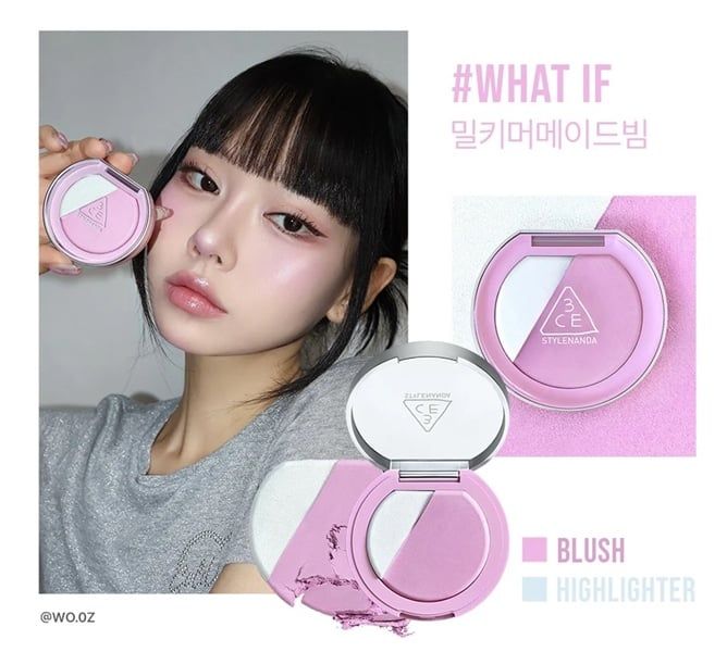 Phấn Má Hồng Và Highlight 3CE Blushlighter 4.3g