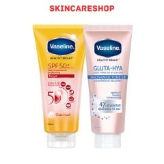 Combo Vaseline Serum Dưỡng Thể Chống Nắng 300ml + Sữa Dưỡng Thể Nâng Tông 300ml