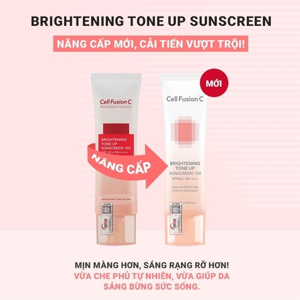 Kem Chống Nắng Nâng Tông Da Cell Fusion C Brightening Tone Up Sunscreen 100 SPF50+ PA 50ml