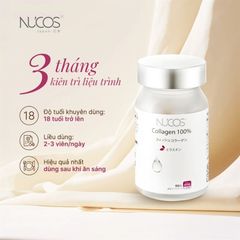Viên Uống Nucos Collagen 100% Dưỡng Trắng Da Hộp 90 Viên