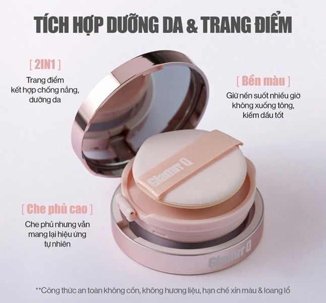 Phấn Nước Glamrr Q Long Wear DD Cushion - SPF50+/PA+++ 12g