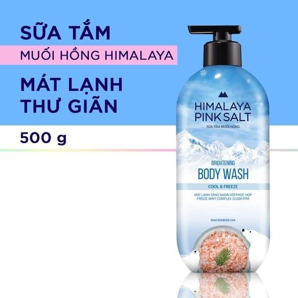 Sữa Tắm Muối Hồng Himalaya Pink Salt Mát Lạnh Và Thư Giãn 500g
