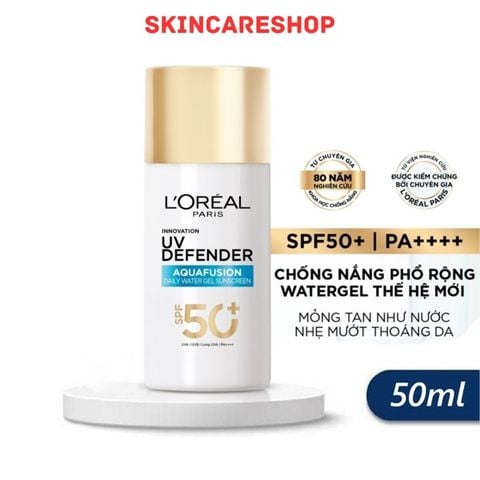 Chống Nắng L’oreal Paris Water Gel UV Defender Aquafusion Daily Water Gel Sunscreen SPF 50+ PA++++ 50ml