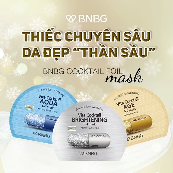 Mặt Nạ Dưỡng Da BNBG Vita Cocktail Foil Mask (30ml/miếng)