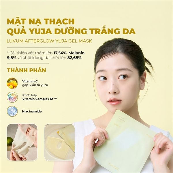Mặt Nạ Thạch Dưỡng Trắng Da Luvum Afterglow Yuja Vita C Gel Mask 33g