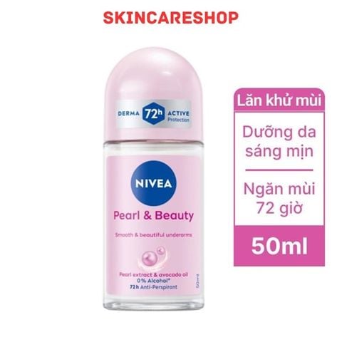 Lăn Khử Mùi Ngọc Trai Nivea Pearl Beauty 72h 50ml