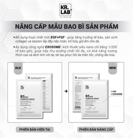 Mặt Nạ Kr.Lab+ Cấp Ẩm Phục Hồi B5 EGF Complex Mask 25ml