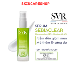 Tinh Chất Giảm Mụn Làm Mờ Thâm Sạm Và Mềm Mịn Da SVR Sebiaclear Serum 30ml