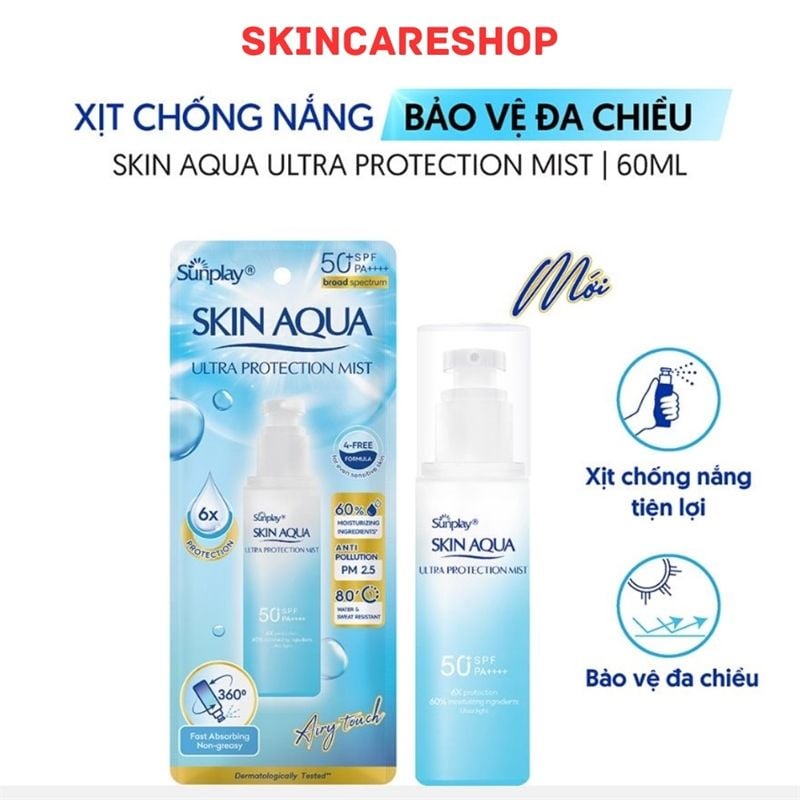 Xịt chống nắng Skin Aqua Ultra Protection Mist 60ml