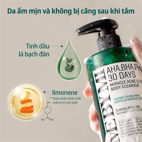 Sữa Tắm Some By Mi AHA-BHA-PHA 30 Days Miracle Acne Clear Body Cleanser 400g