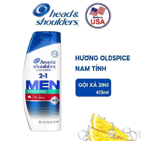 Dầu Gội Xả 2in1 Head & Shoulders Old Spice 370ml