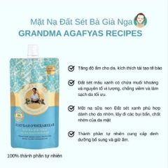 Mặt Nạ Đất Sét Dưỡng Ẩm Kiềm Dầu Se Khít Lỗ Chân Lông Grandma Agafyas Recipes 100ml