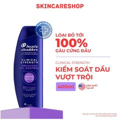 Dầu Gội Head & Shoulders Sạch Gàu Da Đầu Dầu Clinical Strength Advanced Oil Control 400ml
