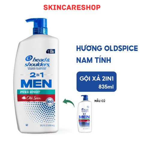 Dầu Gội Xả 2in1 Head & Shoulders Old Spice 370ml