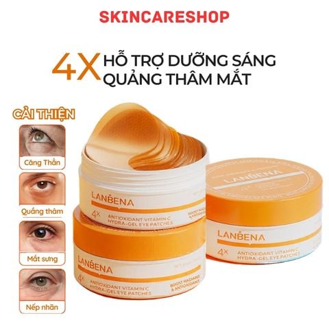 Mặt Nạ Mắt Lanbena Antioxidant Vitamin C Hydra-Gel Eye Patches 60pcs