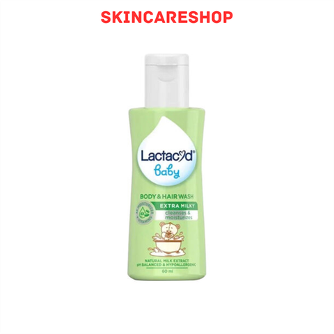 Sữa Tắm Gội Trẻ Em Lactacyd Baby Gentle Care Body And Hair Wash 60ml