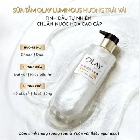 Sữa Tắm Sáng Da Olay Luminous Body Wash Hương Nước Hoa Cao Cấp 350g