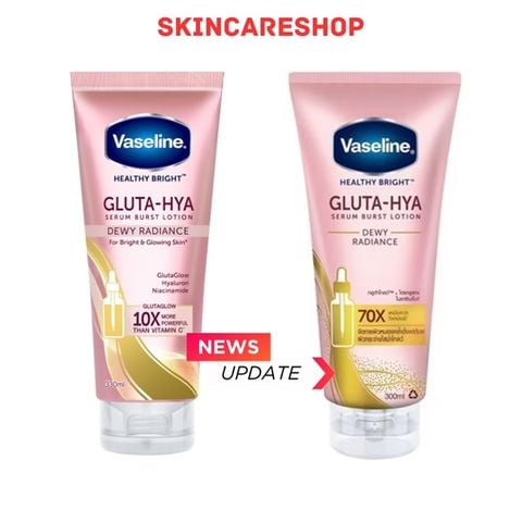 Serum Dưỡng Thể Vaseline Healthy Bright Gluta Hya Burst Lotion Dewy Radiance 300ml