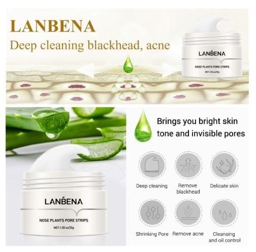 Gel Mụn Lanbena Deep Cleansing Nose Strips