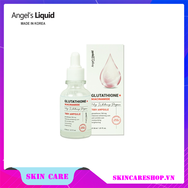 Tinh Chất Điều Trị Thâm Nám Angel’s Liquid Niacinamide 5% + Glutathione 700mg V-Ampoule 30ml