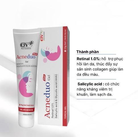 Kem AcneDuo Plus Gel Hỗ Trợ Cải Thiện Da Mụn 15g