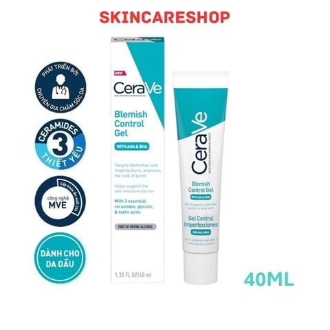 Gel Giảm Mụn Và Thâm Mụn Cerave Blemish Control Gel 40ml