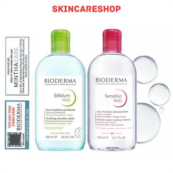Nước Tẩy Trang Bioderma Sébium H2O 500ml
