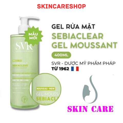 Gel Rửa Mặt Cho Da Dầu Mụn SVR Sebiaclear Gel Moussant