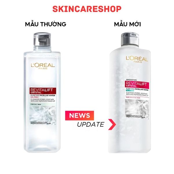 Nước Tẩy Trang L'oreal Revitalift Crystal Purifying Oil-free