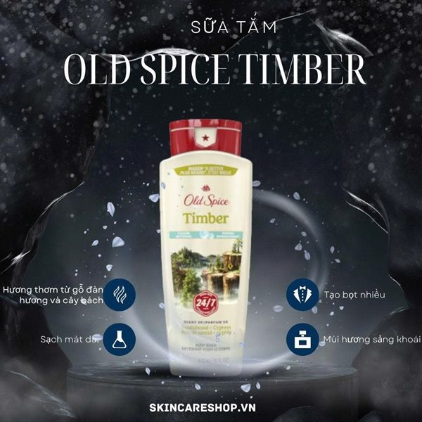 Sữa Tắm Old Spice Timber Sandal Wood 532ml