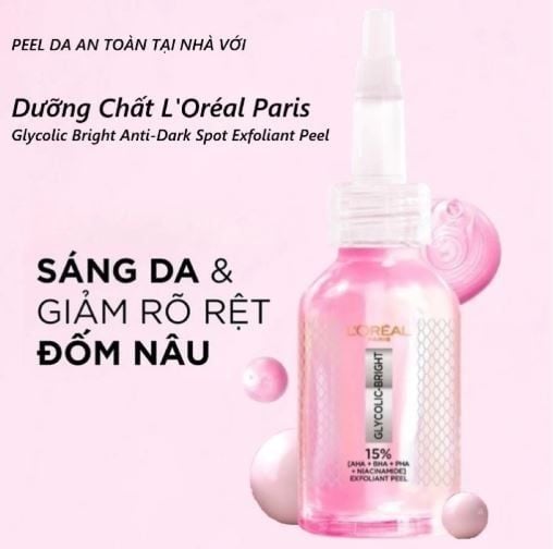 Tinh Chất L'Oreal Paris Glycolic Bright Anti Dark Spot Exfoliant Peel 25ml