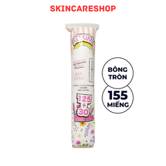 Bông Tẩy Trang Mihoo Kokimi Bông Tròn Túi 155 Miếng