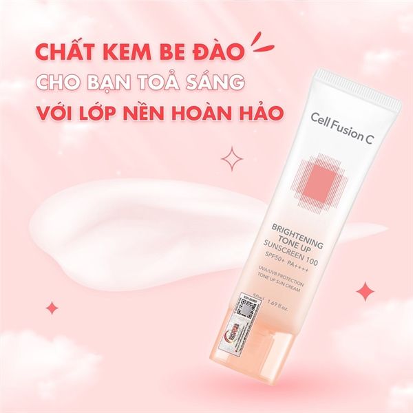 Kem Chống Nắng Nâng Tông Da Cell Fusion C Brightening Tone Up Sunscreen 100 SPF50+ PA 50ml